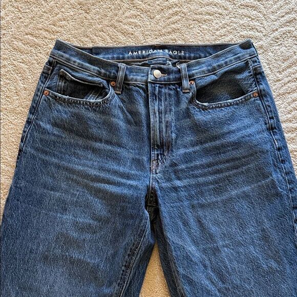 AE Low-Rise Baggy Straight Leg Women Jeans 8 X-short - Picture 5 of 12